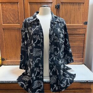 Black and White Floral Jacket